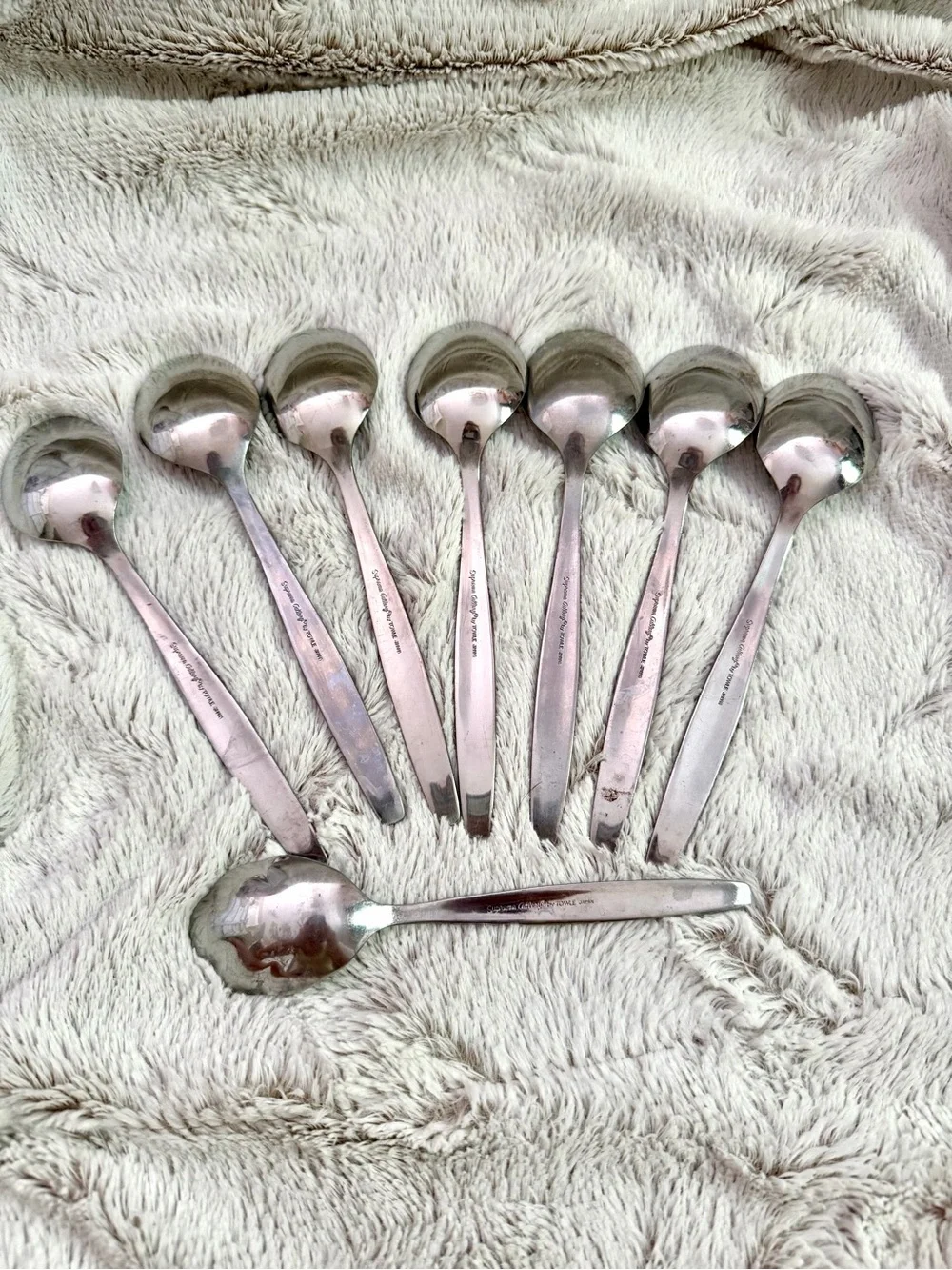 vintage mid-century modern Towle flatware pattern set of 7 with bonus spoon